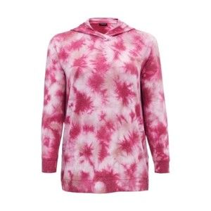 Torrid LightWeight French Terry Button Side Tie Dye Tunic Pink Size L